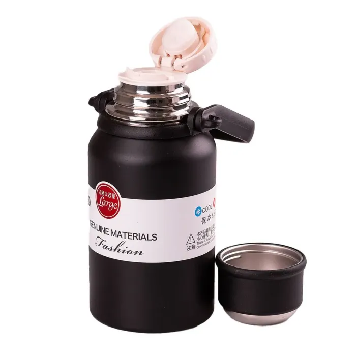 Термос из нержавеющей стали 900 мл с ручкой держит тепло до 12 часов (HP157B) - изображение 2