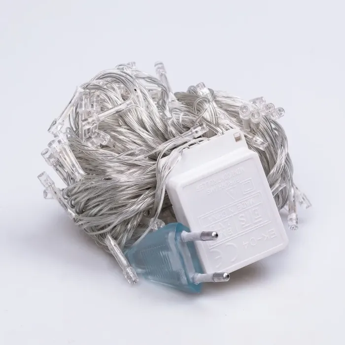 Гірлянда нитка 10м на 200 LED лампочок світлодіодна білий провід 8 режимів кольорова (W200LEDML) - зображення 8