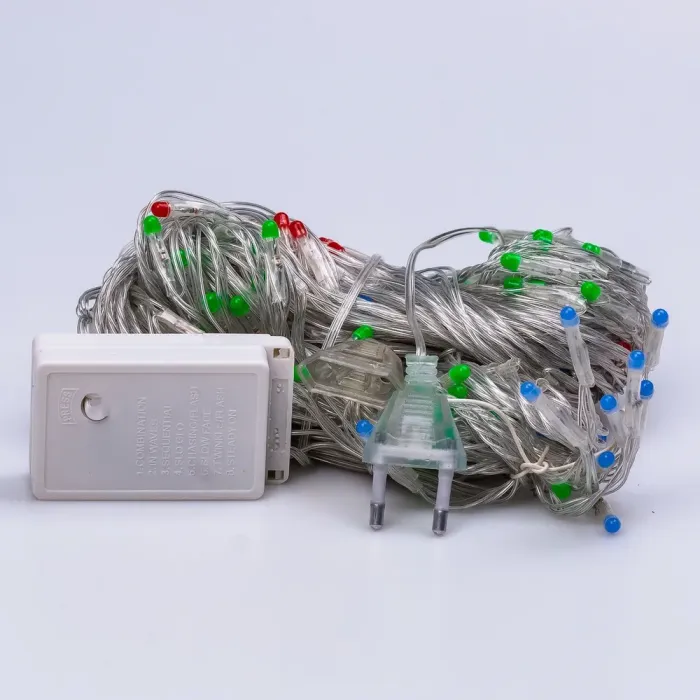 Гірлянда штора 3х3 м на 600 LED світодіодна білий провід 16 ліній кольорова (ZWM2600LEDML) - зображення 8