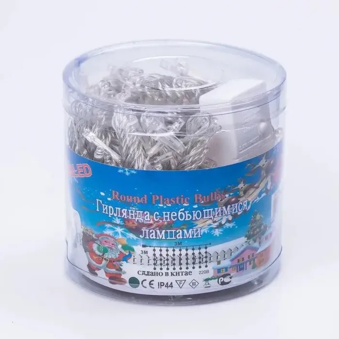 Гірлянда штора 3х3 м на 600 LED світодіодна білий провід 16 ліній кольорова (ZWM2600LEDML) - зображення 9