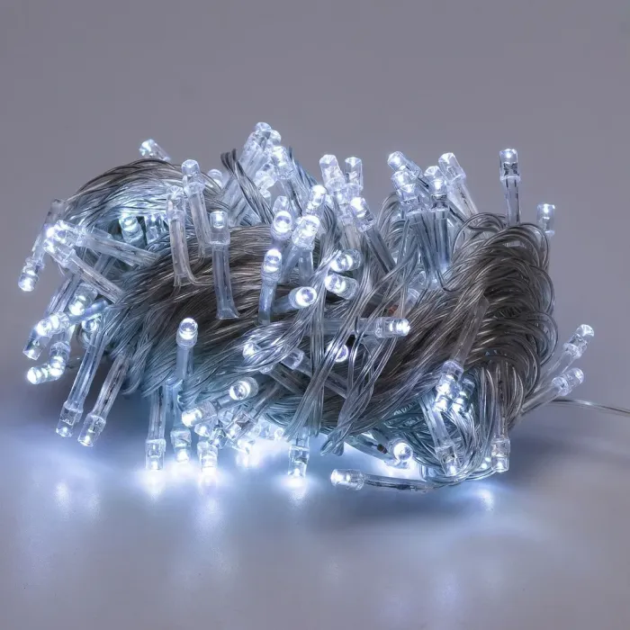 Гірлянда нитка 10м на 200 LED лампочок світлодіодна білий провід 8 режимів біла (W200LEDW) - зображення 7
