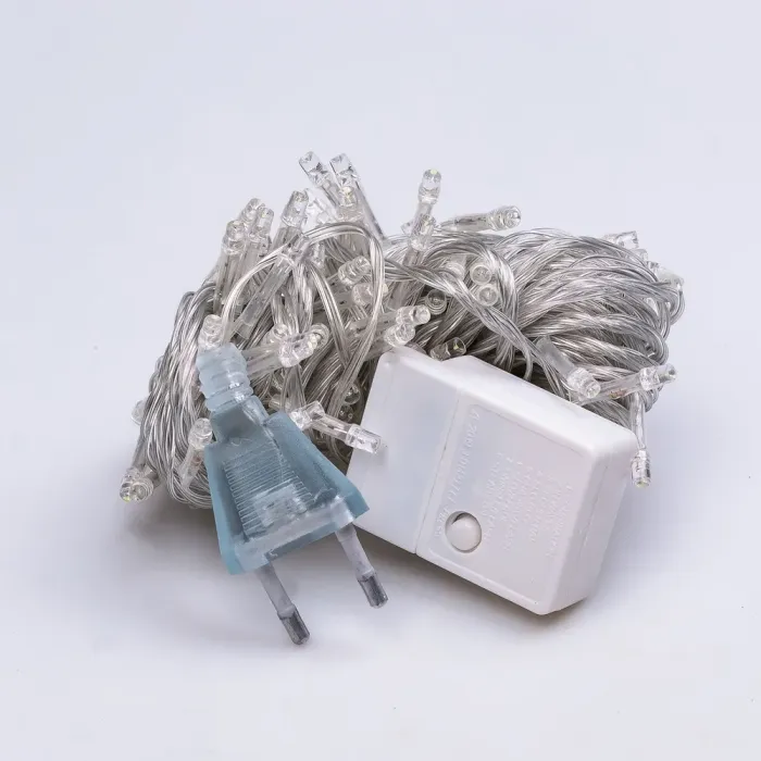 Гірлянда нитка 10м на 200 LED лампочок світлодіодна білий провід 8 режимів біла (W200LEDW) - зображення 8