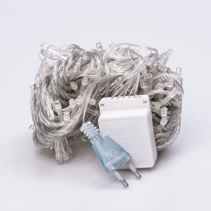 Гірлянда нитка 16м на 300 LED лампочок світлодіодна білий провід 8 режимів синя (W300LEDBL) - зображення 8