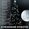 Гірлянда нитка 16м на 300 LED лампочок світлодіодна білий провід 8 режимів біла (W300LEDW)