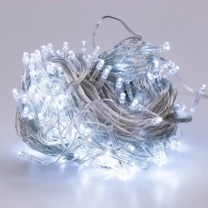 Гірлянда нитка 16м на 300 LED лампочок світлодіодна білий провід 8 режимів біла (W300LEDW) - зображення 7