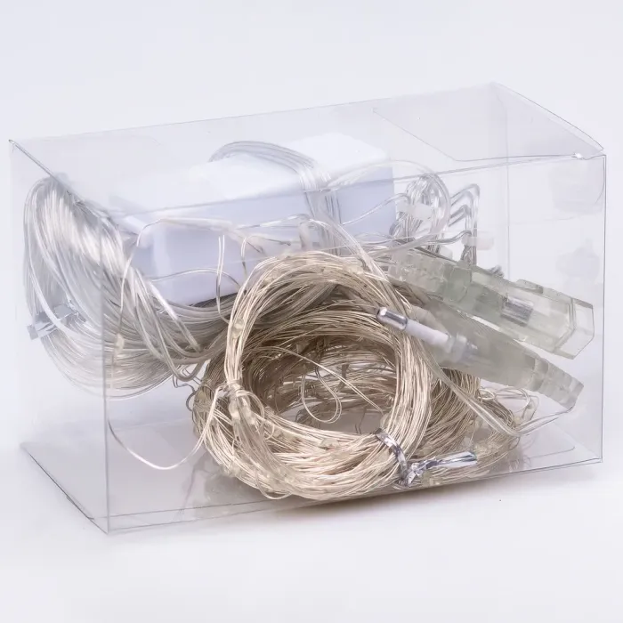 Гірлянда штора 3х2 м Роса на 200 LED лампочок світлодіодна мідний провід 10 ліній 8 режимів кольорова (173301ML) - зображення 10