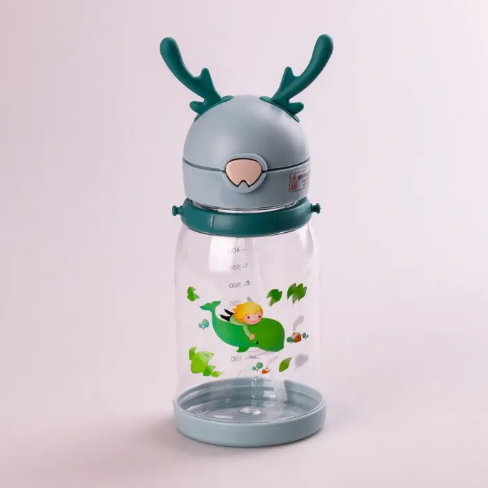 Бутылка для воды с трубочкой 550 мл фляга для напитков. - изображение 2