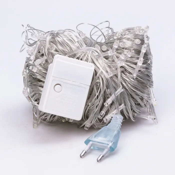 Гирлянда нить 18м на 400 LED лампочек светодиодная белый провод 8 режимов работы Белый (W400LEDW) - изображение 8