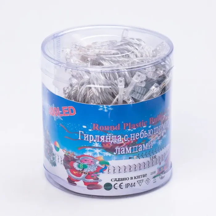 Гирлянда нить 18м на 400 LED лампочек светодиодная белый провод 8 режимов работы Белый (W400LEDW) - изображение 9