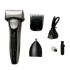 Електробритва портативна професійна чоловіча з насадками, бритва шейвер для сухого гоління Geemy GM-6726 Сріблястий (GM6726SL)