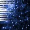 Гірлянда кінський хвіст Роса 10 ниток на 200 LED лампочок світлодіодна мідний провід 2 м по 20 діодів синя (1733010BL)