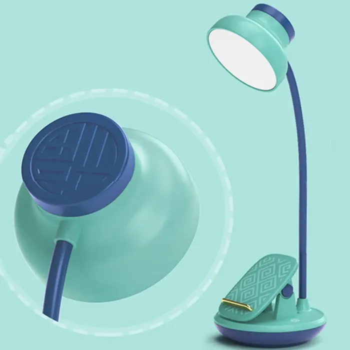 Лампа настільна з підставкою для телефона з акумулятором і USB лампа гнучка сенсорна 2 Вт GL-565 М'ятний (GL565M) - зображення 4