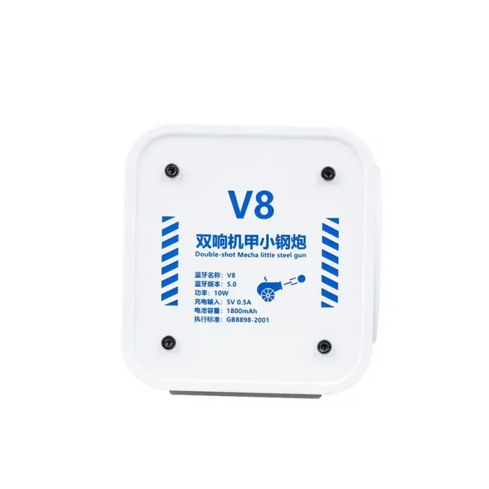 Бездротова колонка Bluetooth V8 2 динаміка на 10 Вт акумулятор і стереозвук Білий (V8W) - зображення 7