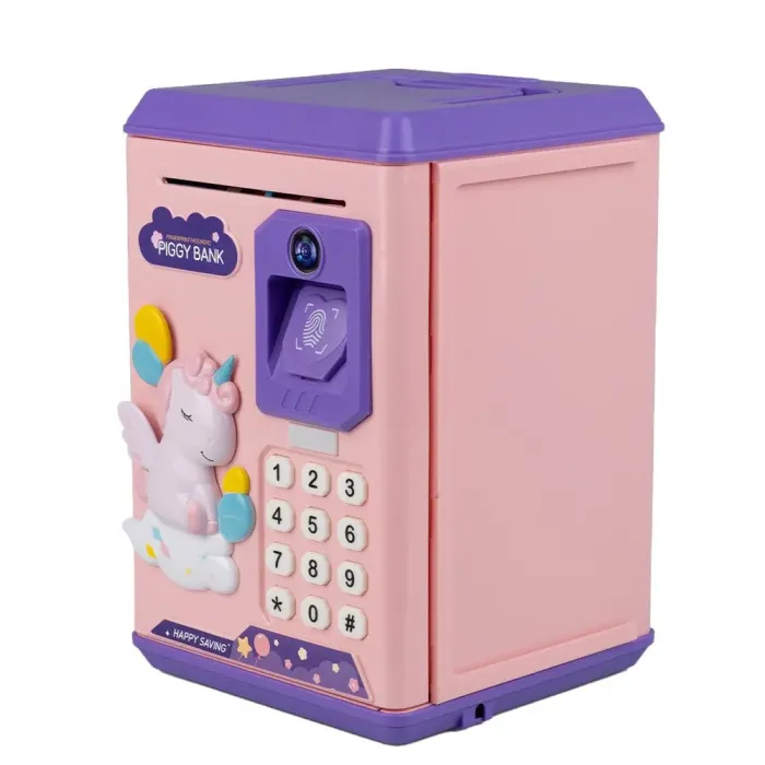 Сейф скарбничка електронна дитяча музична з купюроприймачем кодовим замком та відбитком пальця Єдиноріг (668818P) - зображення 3