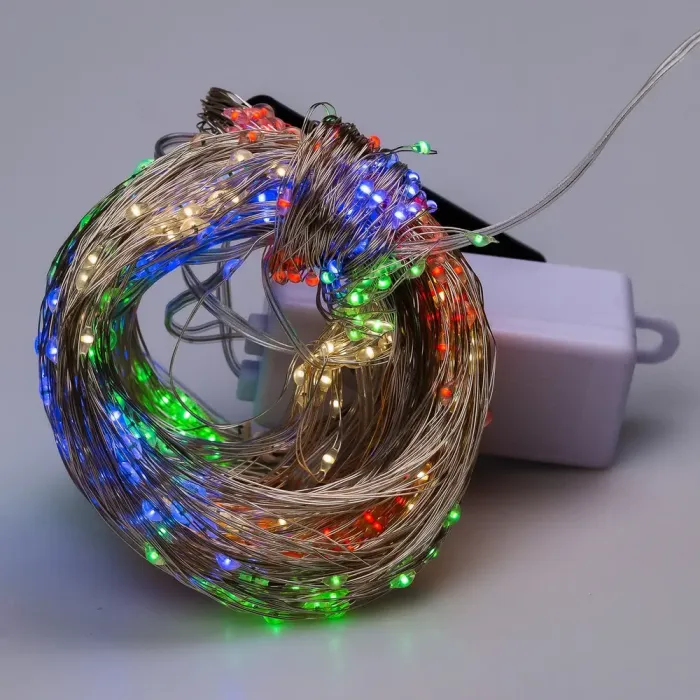 Гірлянда кінський хвіст Роса 20 ниток на 600 LED світлодіодна лампочок мідний провід 3 м 8 режимів кольорова (1733013ML) - зображення 6