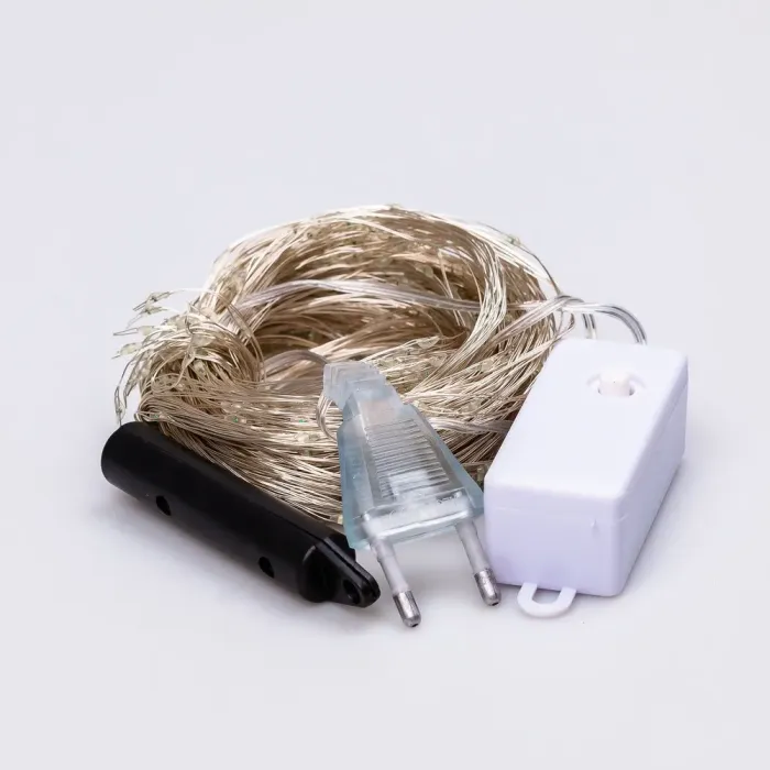 Гірлянда кінський хвіст Роса 20 ниток на 600 LED світлодіодна лампочок мідний провід 3 м 8 режимів кольорова (1733013ML) - зображення 7