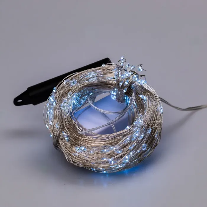 Гірлянда кінський хвіст Роса 20 ниток на 600 LED світлодіодна лампочок мідний провід 3 м 8 режимів біла (1733015W) - зображення 7