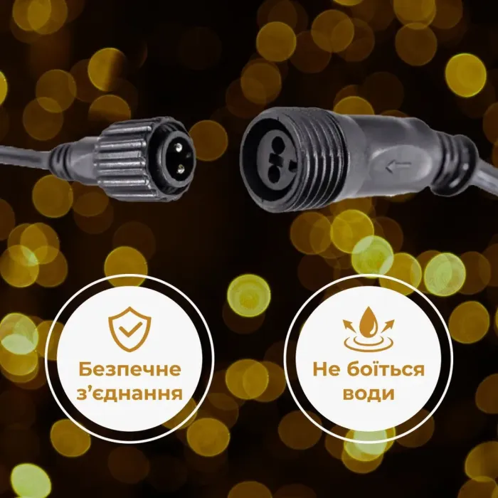 Гірлянда вулична стрічка Дюралайт 240 LED світлодіодна 7 м морозостійка жовта (DR10МY) - зображення 6