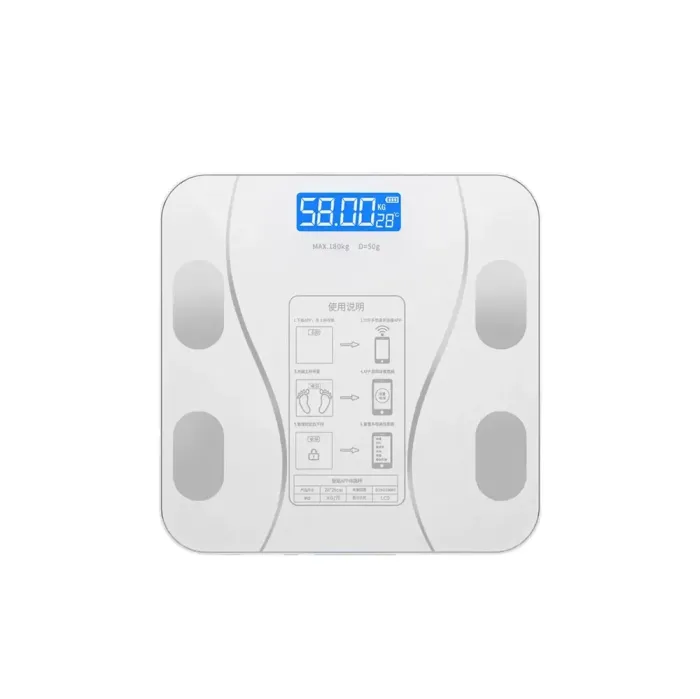 Ваги підлогові електронні Bluetooth до 180 кг блютус із застосунком для смартфона Scale one Білий (2017AW) - зображення 1