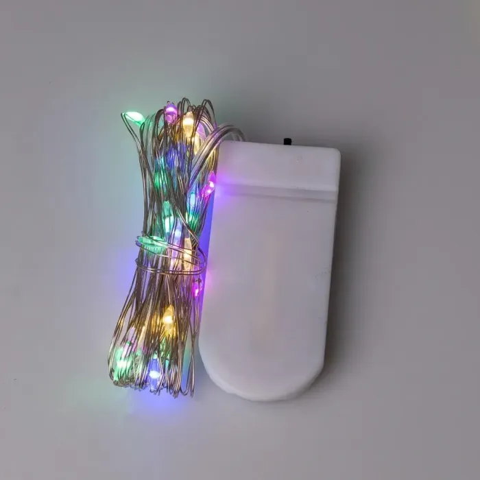 Гірлянда Роса 3 метри на батарейках гнучка 30 LED світлодіодна гірлянда мідний провід кольорова (1733017ML) - зображення 2