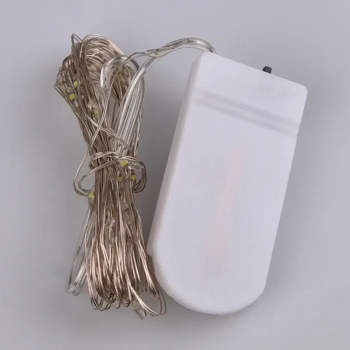 Гірлянда Роса 3 метри на батарейках гнучка 30 LED світлодіодна гірлянда мідний провід біла (1733019W) - зображення 7