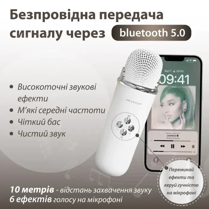 Колонка Bluetooth бездротова портативна з мікрофоном потужна колонка з вологозахистом TF card Platinum C-20 Білий (C20W) - зображення 4