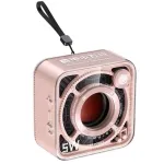 Портативна міні-колонка Bluetooth 5 Вт акумуляторна/TF-картка Рожевий (DW12P)