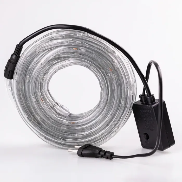 Гірлянда стрічка вулична Дюралайт 900 LED світлодіодна 50 м морозостійка білий провід кольорова (DR50МML) - зображення 9