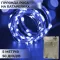 Гірлянда Роса 5 метрів на батарейках гнучка на 50 LED світлодіодна гірлянда мідний провід синя (1733022BL)