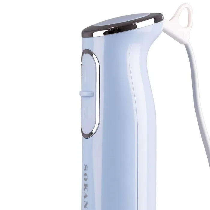 Блендер погружной ручной облегченный из нержавеющей стали 300 Вт 2 режима скорости Sokany SK-1722 Голубой (SKDD1722BL) - изображение 8