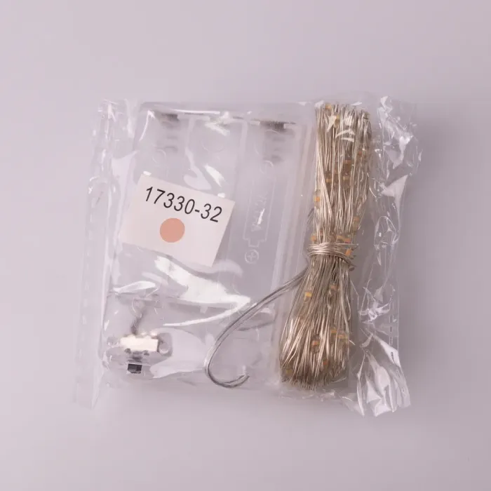 Гірлянда Роса 10 метрів на батарейках гнучка на 100 LED світлодіодна гірлянда мідний провід кольорова (1733027ML) - зображення 9