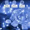 Гірлянда Роса 10 метрів на батарейках гнучка на 100 LED світлодіодна гірлянда мідний провід синя (1733028BL)