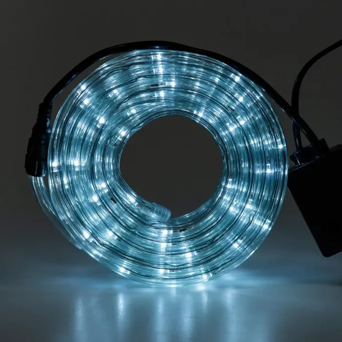 Гірлянда стрічка вулична Дюралайт 480 LED світлодіодна 16 м морозостійка білий провід біла (DR20МW) - зображення 9