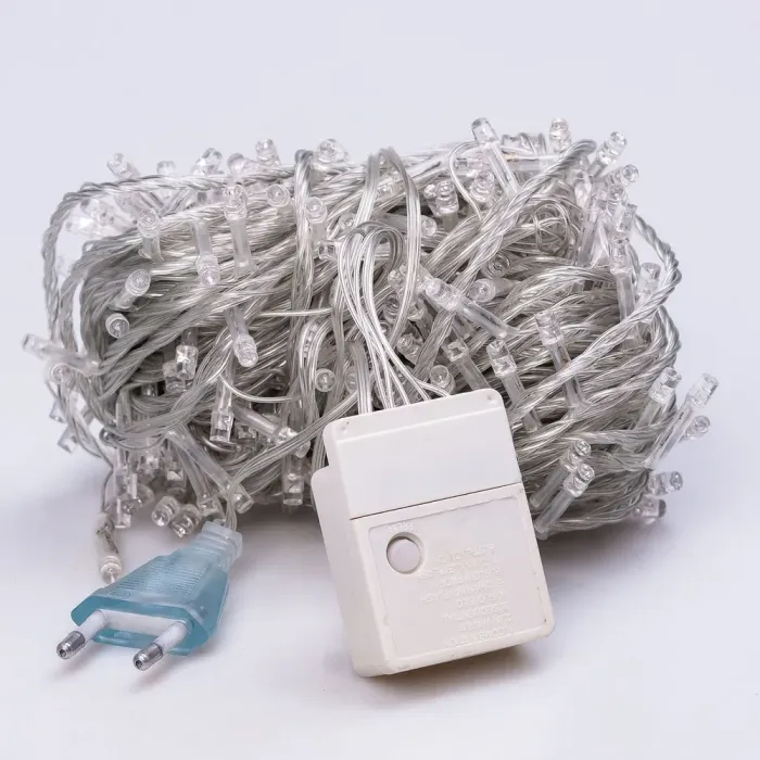 Гирлянда нить 22м на 500 LED лампочек светодиодная белый провод 8 режимов работы (W500LEDML) - изображение 8