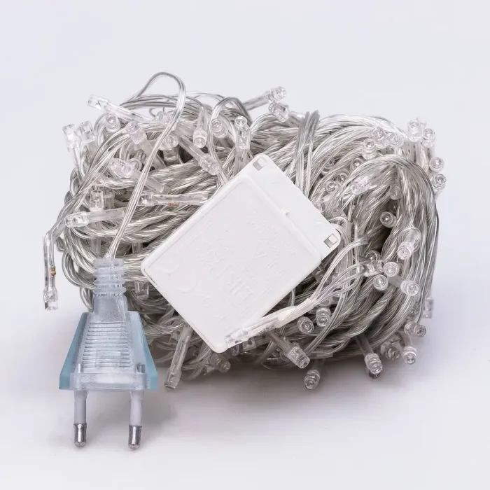 Гірлянда нитка 22м на 500 LED лампочок світлодіодна білий провід 8 режимів роботи синя (W500LEDBL) - зображення 8