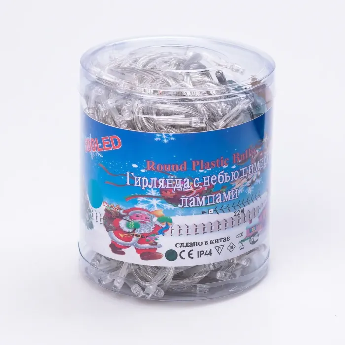 Гірлянда нитка 22м на 500 LED лампочок світлодіодна білий провід 8 режимів роботи синя (W500LEDBL) - зображення 9