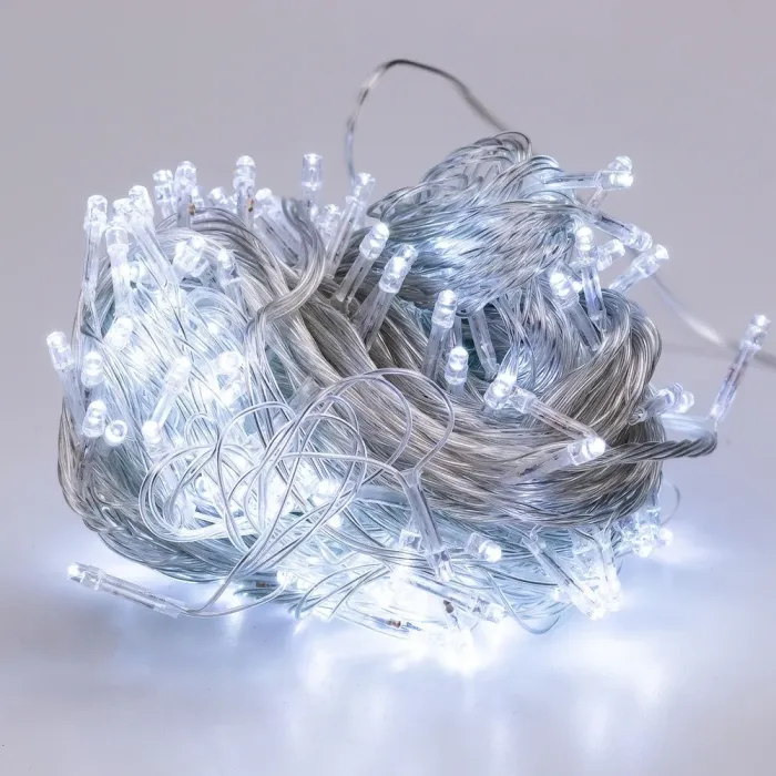 Гірлянда нитка 22м на 500 LED лампочок світлодіодна білий провід 8 режимів роботи біла (W500LEDW) - зображення 7