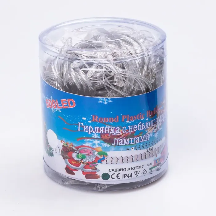 Гірлянда нитка 22м на 500 LED лампочок світлодіодна білий провід 8 режимів роботи біла (W500LEDW) - зображення 9