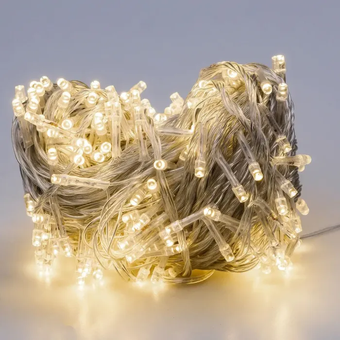 Гірлянда нитка 22м на 500 LED лампочок світлодіодна білий провід 8 режимів роботи жовта (W500LEDY) - зображення 7
