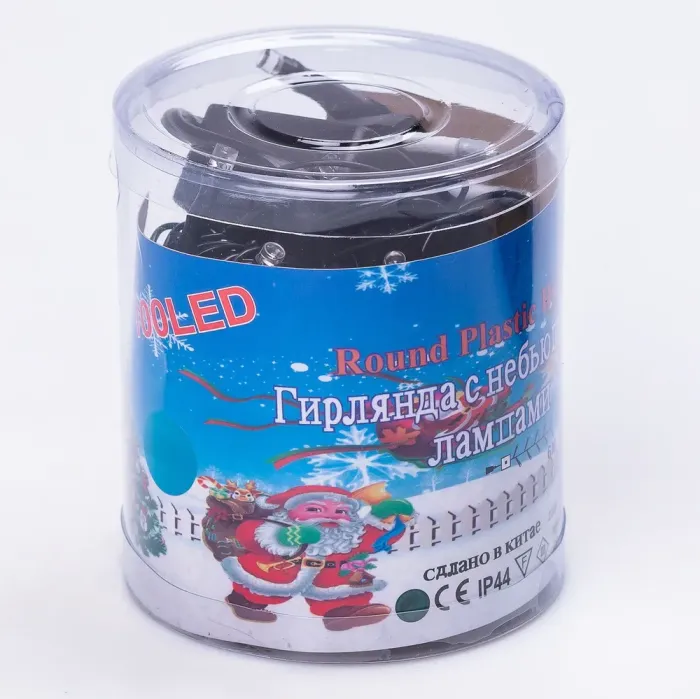 Гірлянда нитка 6м на 100 LED лампочок світлодіодна чорний провід 8 режимів роботи синя (M100LEDBL) - зображення 9