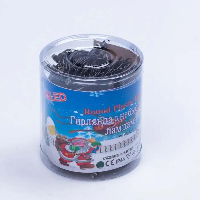 Гірлянда нитка 6м на 100 LED лампочок світлодіодна чорний провід 8 режимів роботи жовта (M100LEDY) - зображення 9