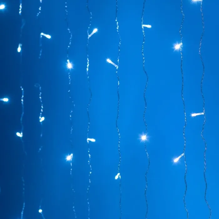 Гірлянда Водоспад 3х3 м 270 LED (560 L) лампочок світлодіодна білий провід 10 ниток 8 режимів біла (1733051W) - зображення 2