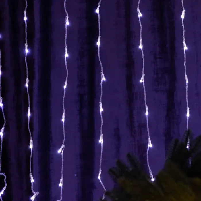 Гірлянда Водоспад 3х3 м 270 LED (560 L) лампочок світлодіодна білий провід 10 ниток 8 режимів біла (1733051W) - зображення 9
