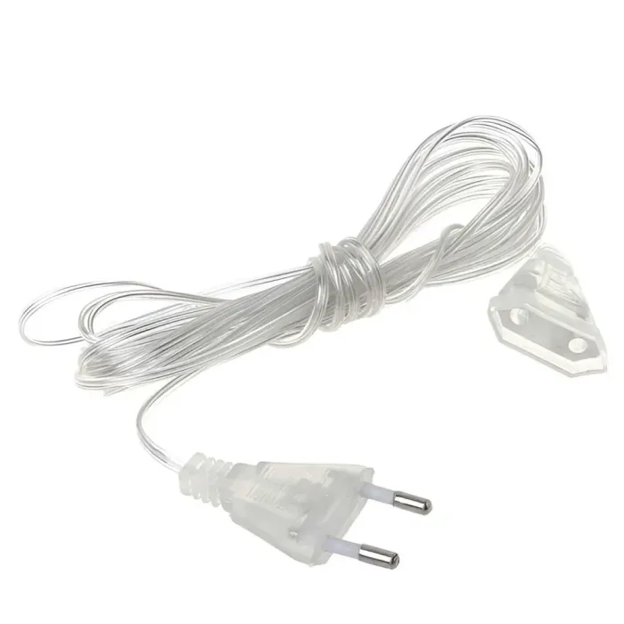Подовжувач для гірлянд 3 метра прозорий провід 220V (3МTR) - зображення 2