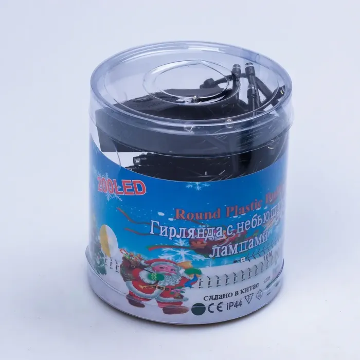 Гірлянда нитка 10м на 200 LED лампочок світлодіодна чорний провід 8 режимів роботи жовта (M200LEDY) - зображення 9