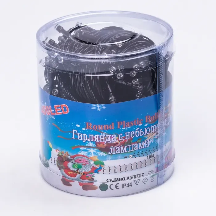Гірлянда нитка 16м на 400 LED лампочок світлодіодна чорний провід 8 режимів роботи синя (M400LEDBL) - зображення 9