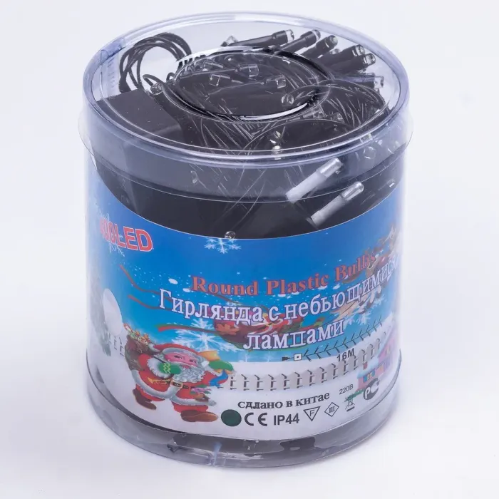 Гірлянда нитка 16м на 400 LED лампочок світлодіодна чорний провід 8 режимів роботи біла (M400LEDW) - зображення 9