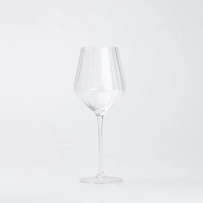 Бокал для вина на ножке прозрачный ребристый набор 6 шт. (HP96) - изображение 2