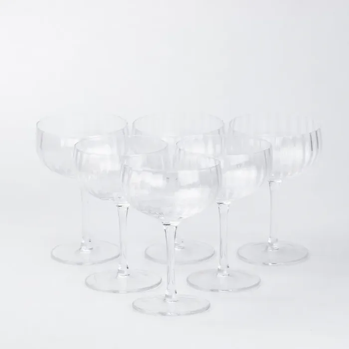 Бокал для коктейлей фигурный стеклянный набор 6 шт. (HP97) - изображение 2