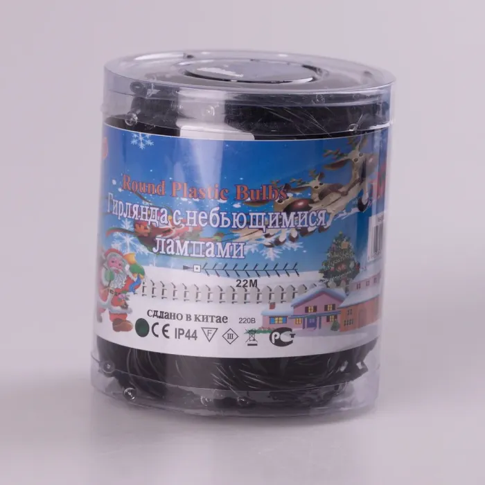 Гірлянда нитка 22 м на 500 LED лампочок світлодіодна чорний провід 8 режимів работи кольорова (M500LEDML) - зображення 9